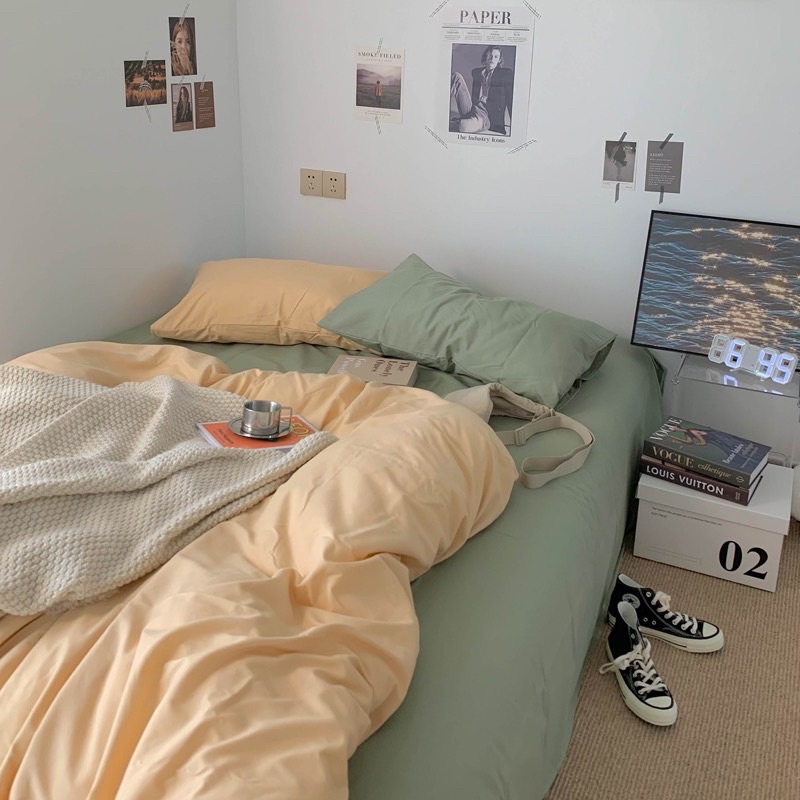 Set Bộ Vỏ Chăn Ga Cotton TC, Chất Cotton Mềm Mát - Nhiều Màu Sắc (shinbedding)