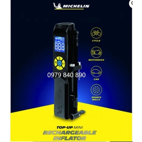 Máy bơm lốp xe đạp , xe máy , ô tô xài Pin sạc Michelin 3321 - Chính hãng Michelin