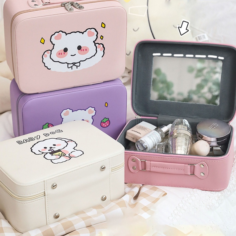 Túi Đựng Mỹ Phẩm Đa Năng Cỡ Lớn In Họa Tiết Hoạt Hình Xinh Xắn Dành Cho Nữ