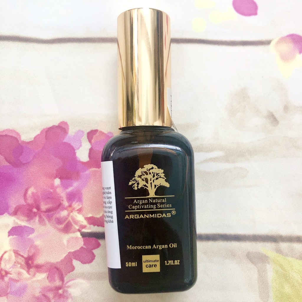 Tinh dầu phục hồi tóc hư tổn khô xơ Arganmidas Moroccan Argan Oil 50ml