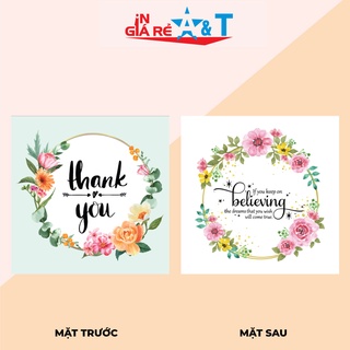 (GIÁ SIÊU RẺ) Thiệp cảm ơn khách hàng - thẻ cảm ơn - nhãn cám ơn khách hàng 100 cái-N14