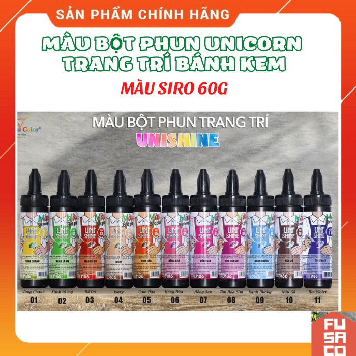 Màu Phun Bột Thực Phẩm Trang Trí bánh Kem Unicorn hủ 45g