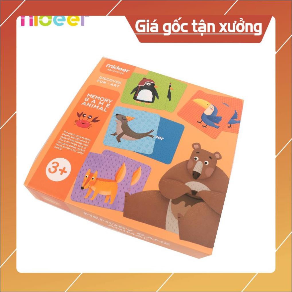 [Giá rẻ] Thẻ luyện trí nhớ Memory Game Animal chính hãng Mideer (36 thẻ hình)