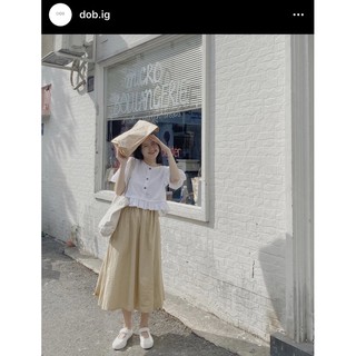 DOB - Áo kiểu 3 nút gỗ tay phồng T1220