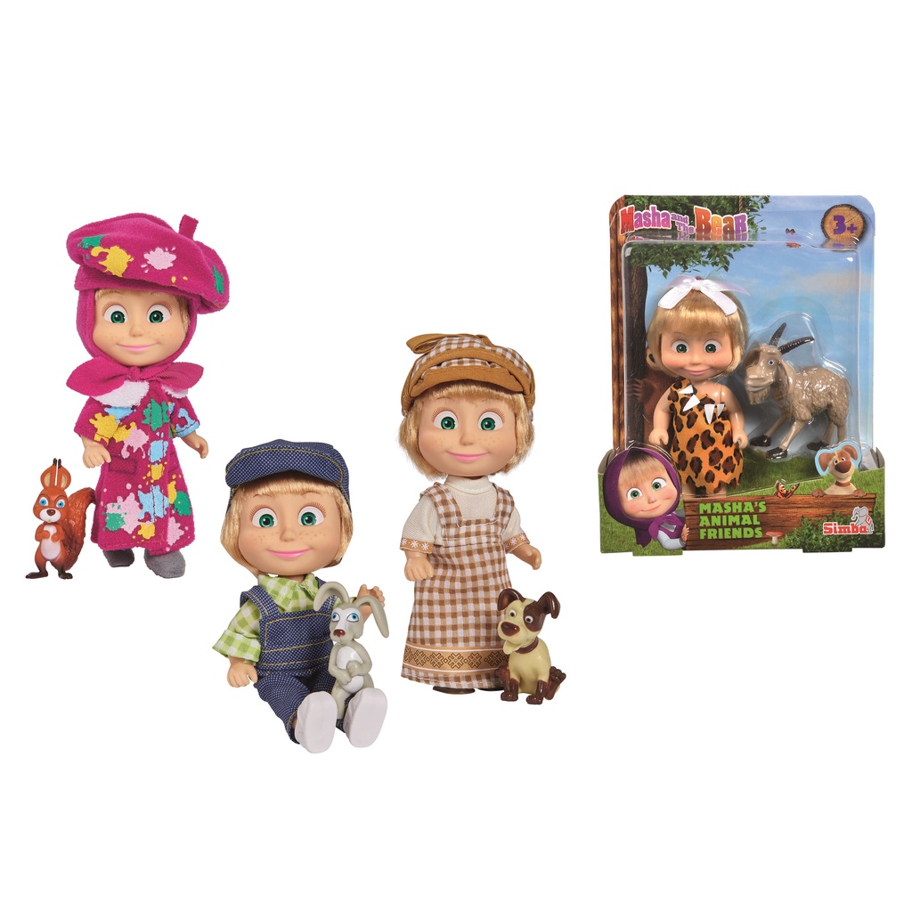 Đồ Chơi Búp Bê MASHA AND THE BEAR Masha's Animal Friends 109301057 - Simba Toys Vietnam