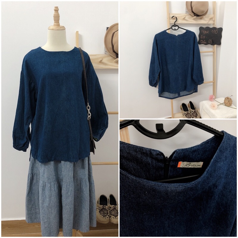 Áo sơ mi bò jean denim