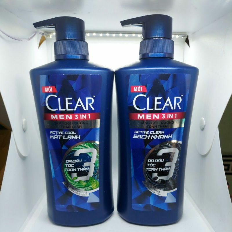 CLEAR MEN 3IN1 TẮM- GỘI- DƯỠNG TOÀN THÂN