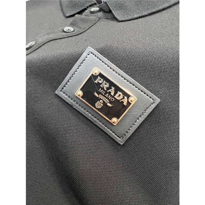 Áo Thun POLO Da Thêu Chữ Ngắn Tay Thời Trang Hè Năng Động Dành Cho S-4XL PRAD1 2022