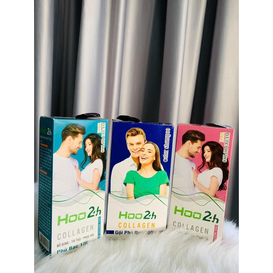 NHUỘM THỜI TRANG COLLAGEN BỔ SUNG-TÁI TẠO-PHỤC HỒI HOO24H 60ml x 2