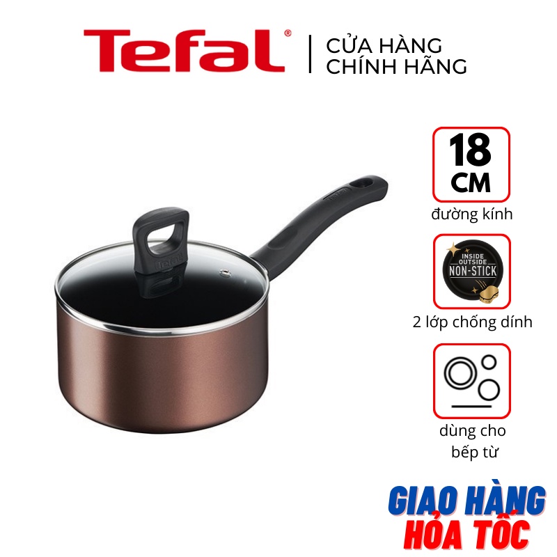 Quánh nhôm đế từ 18cm chống dính Tefal Day By Day G1432305 - Hàng chính hãng