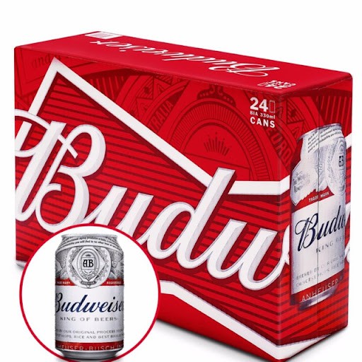 Bia Budweiser lon 330 date 2/12