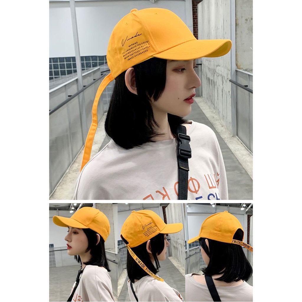(Có 3 Màu) Mũ lưỡi trai - Nón Unisex nam nữ thêu Chữ Sườn Đuôi Dài làm từ vải 100% cotton thoáng khí- Mũ Lưới trai