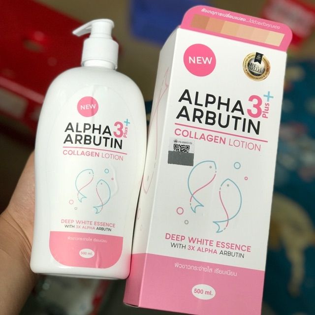 Lotion dưỡng trắng alpha arbutin collagen 500ml