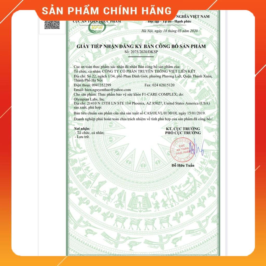 Vitamin tổng hợp cho bà bầu F1 Care Complex từ Olympian Labs Mỹ bổ sung Axit Folic, DHA, Vitamin A, B, sắt, Biotin