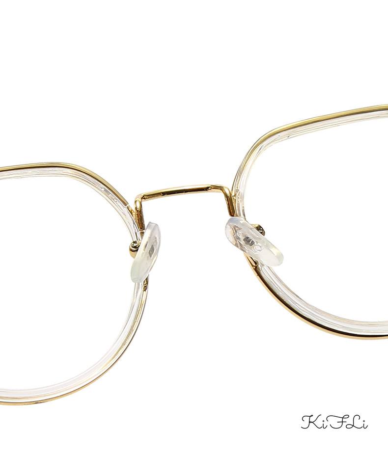 Kính Gọng Kim Loại Nhựa Màu Trơn Chống Tia Bức Xạ Thời Trang Cho Nữ