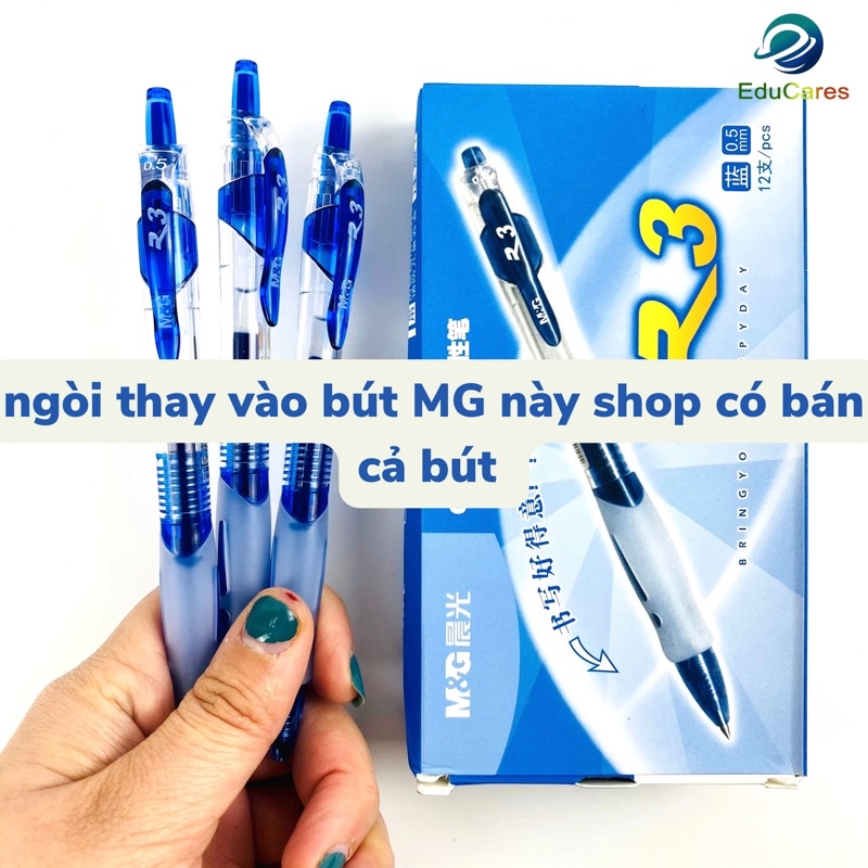 Hộp 20 ruột ngòi bút MG 1163 thay thế tiện dụng - 3 màu Đen, Xanh, Đỏ