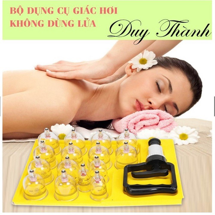 Bộ Giác Hơi Không Dùng Lửa Duy thành loại C - 15 Ly Hộp Giấy Tặng kèm dây tự giác