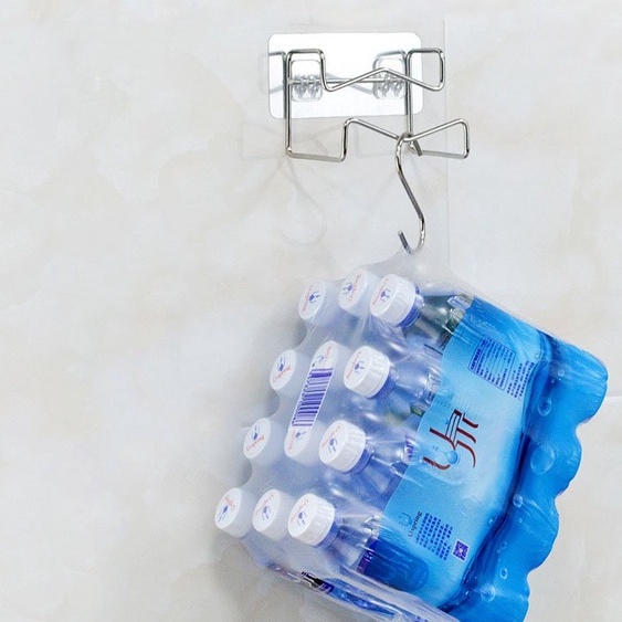 Móc treo thau chậu rổ dán tường nhà tắm inox 304