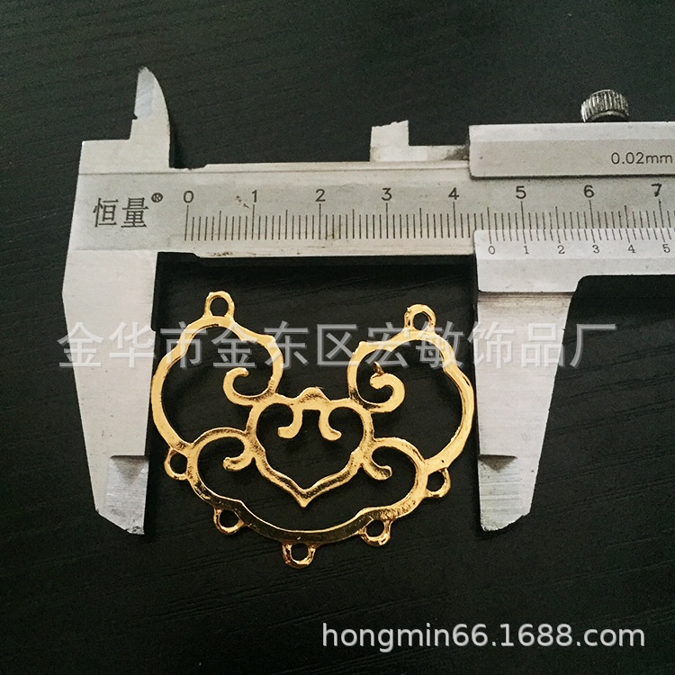 (1 cái)Phiến đúc kim loại họa tiết 45*37mm, Nguyên liệu làm trang sức cổ trang, Nguyên liệu diy