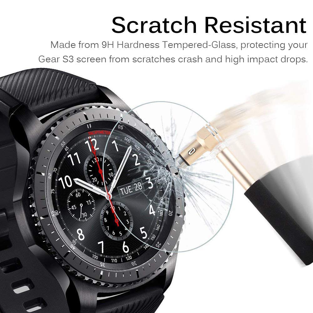 Set 3 Kính Cường Lực Mặt Trước Và Sau Dành Cho Samsung Gear S3 Frontier / S3 Classic + Phụ Kiện