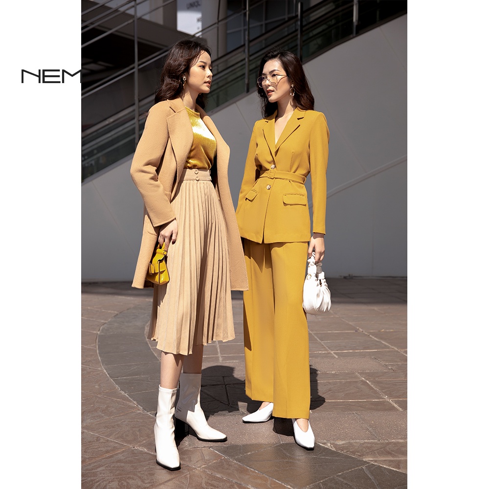 Áo măng tô dạ nữ thiết kế dáng dài NEM Fashion AK68032