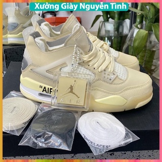 Giày Sneaker Jordan 4 Off White Full Box Full Phụ Kiện Freeship
