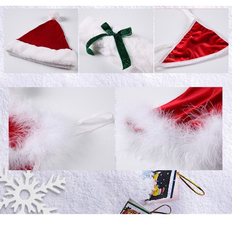 Set váy Noel trái tim ngực dễ thương