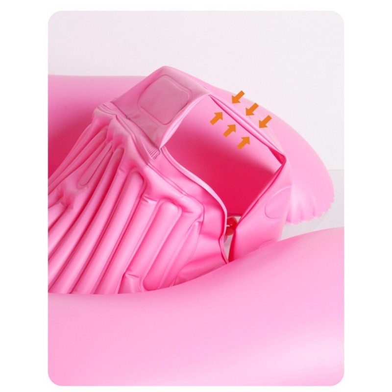 Phao bơi chống lật màu hồng/xanh dương an toàn cho bé.