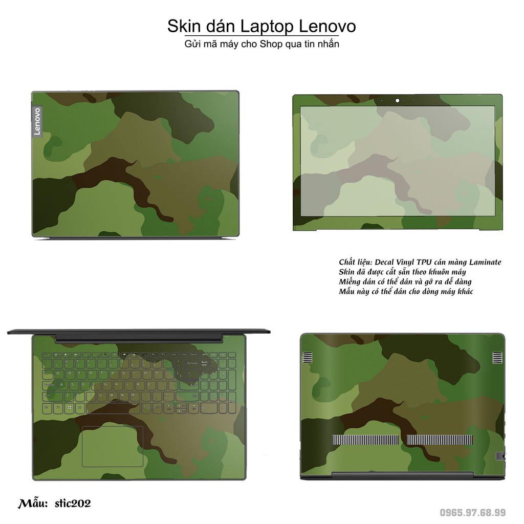 Skin dán Laptop Lenovo in hình Hoa văn sticker nhiều mẫu 33 (inbox mã máy cho Shop)