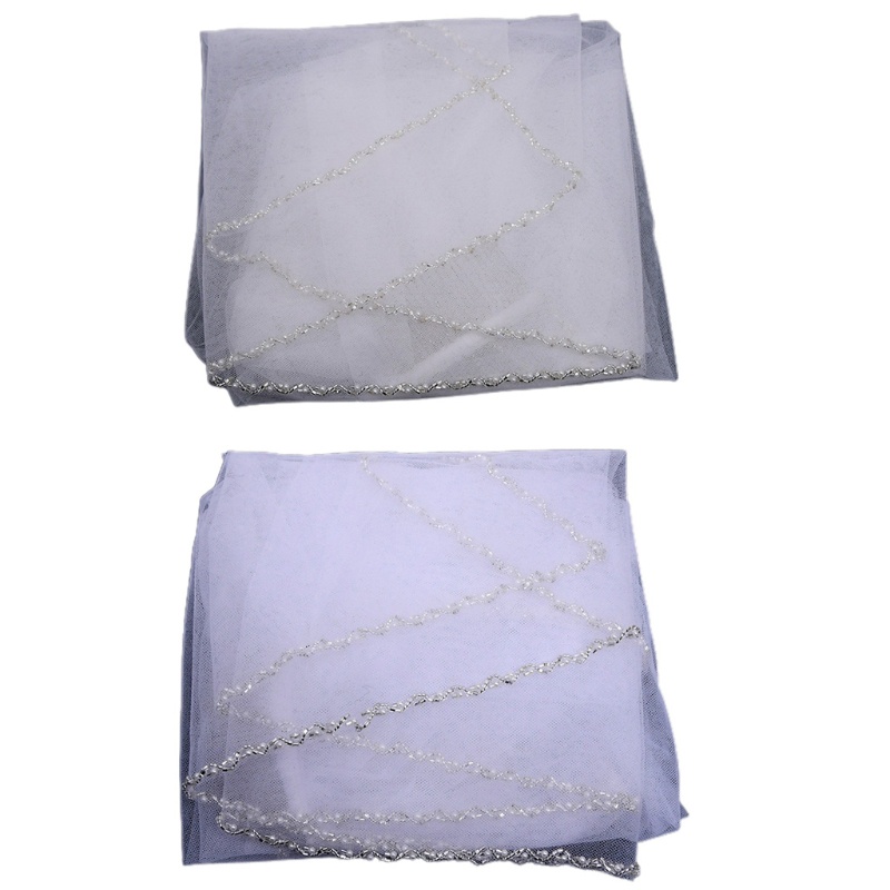 Mạng Che Mặt Cô Dâu 1 Tầng Dài 60cm / 24 &quot;