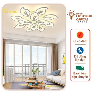 Đèn Mâm Ốp Trần Trang Trí Phòng Khách Phòng Ngủ 2039/12 THỦ ĐÔ LIGHTING Đèn Led 3 Chế Độ Sáng Điều Khiển Từ Xa