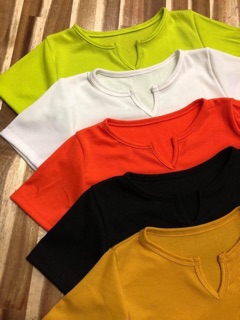 Áo cổ V croptop