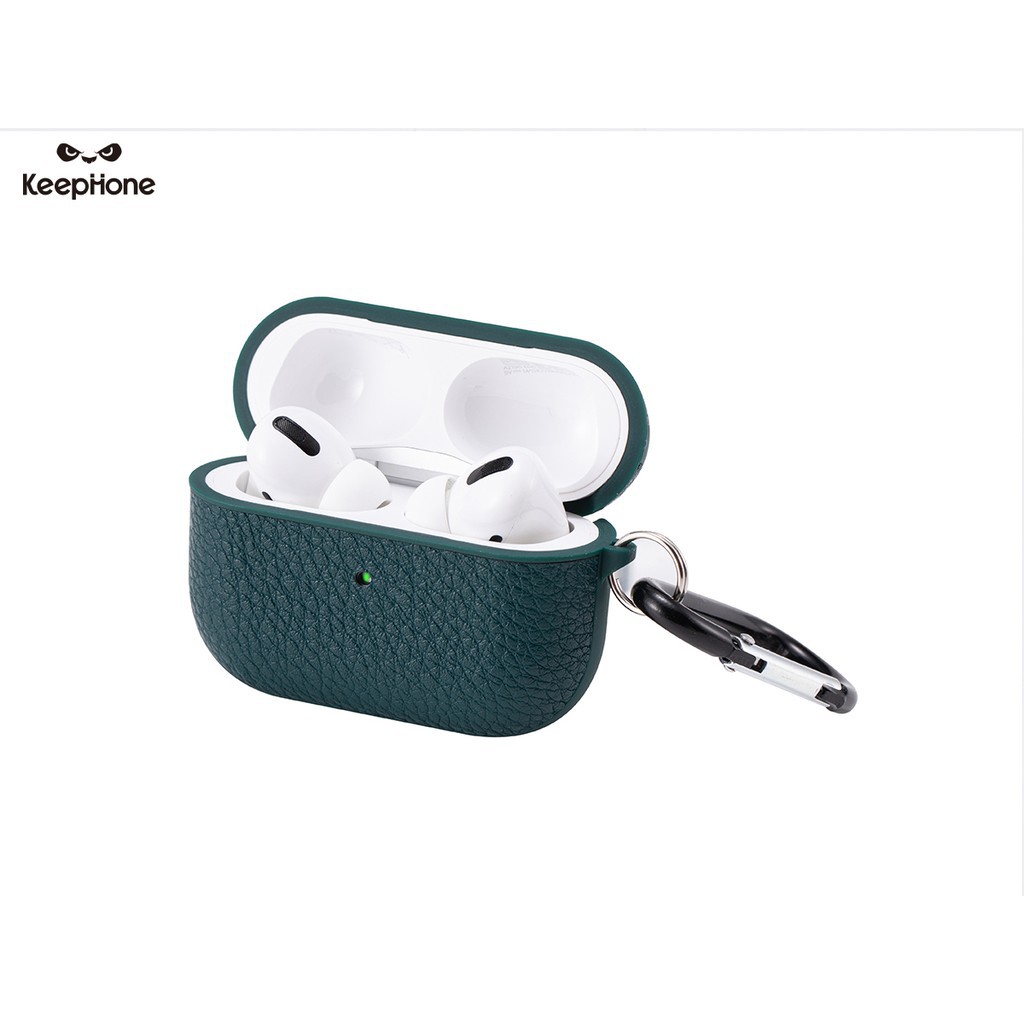 CASE AIRPODS PRO KEEPHONE LIGHT SERIES CHẤT LIỆU DA CÁ SẤU CAO CẤP CHỐNG BẤN CHỐNG VÂN TAY NHẬP KHẨU CHÍNH HÃNG