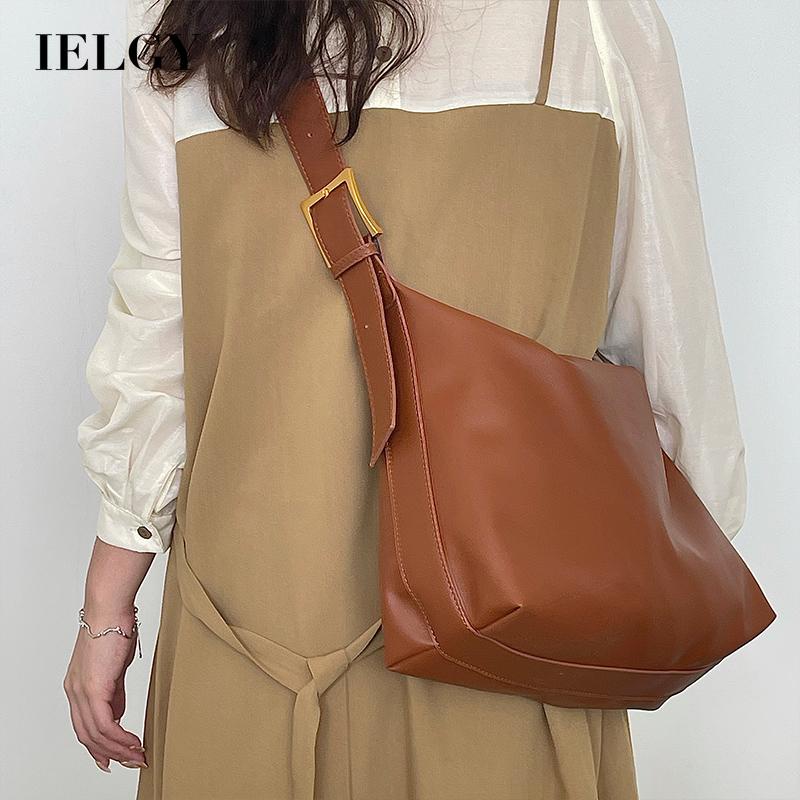 Túi đeo vai cỡ lớn mềm mại phong cách Nhật Hàn đơn giản dễ phối đồ cho nữ