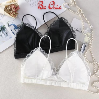 Áo bra phi lụa satin phối ren mã 265 BC_CHIC LINGERIE