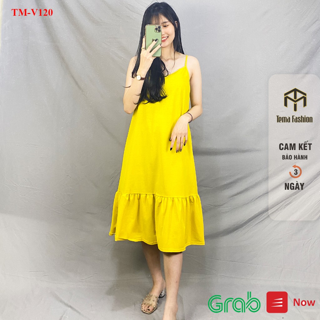 Váy đầm suông 2 dây nữ - Váy 2 dây nữ dáng đuôi cá dài chất cotton mát mịn | BigBuy360 - bigbuy360.vn