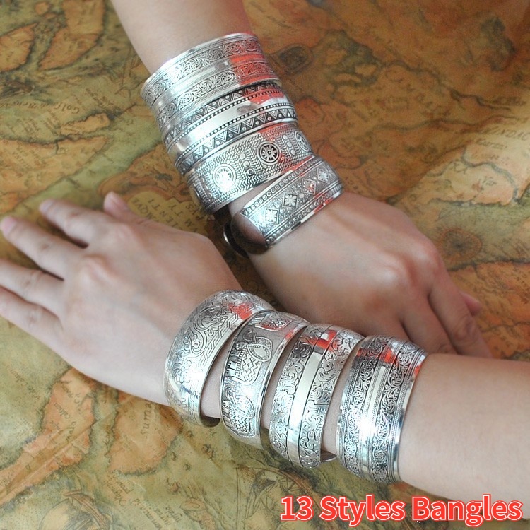 Vòng Đeo Tay Mạ Bạc Phong Cách Bohemian Cổ Điển Thời Trang Cho Nữ