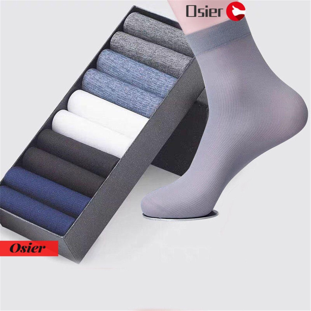 Osier✿ Đôi Vớ Siêu Mỏng Co Giãn Thời Trang Công Sở Cho Nam|Lụa / Nhiều Màu