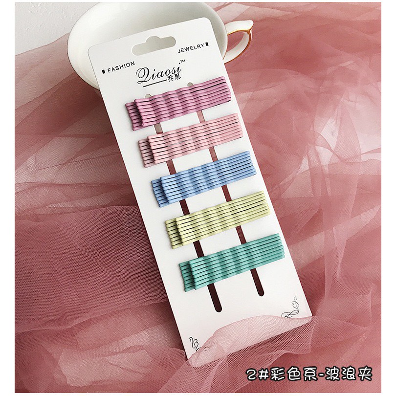 Kẹp Tóc Nữ Set 40 Chiếc Tăm Hàn Quốc nhiều màu sắc phối xinh xắn điệu đà cho nữ mã L1A
