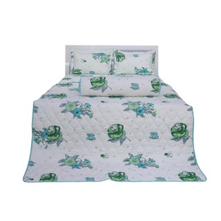 Bộ Chăn Drap Cotton Hometex 1m8x2mx25cm