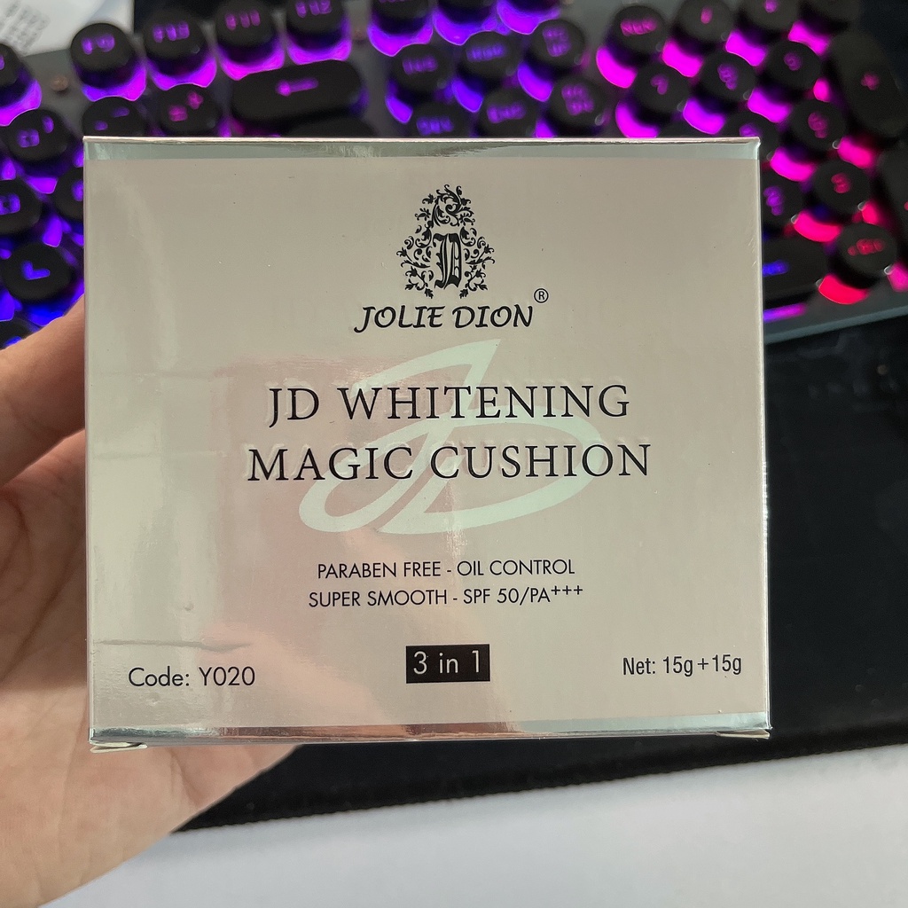 Phấn nước Cushion JD WHITENGING Magic siêu mịn 2 lõi 30g chính hãng HALOMI