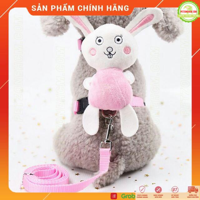 Dây dắt chó mèo💥 FREESHIP 💥 bộ gồm dắt và yến gắn hình gấu, vịt, thỏ, cánh thiên thần