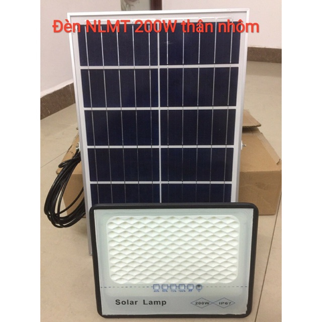 Đèn Pha Năng Lượng Mặt Trời Soler Lamp 200W - Mẫu Mới 2020 Có Đèn Báo Pin, Chống Nước.