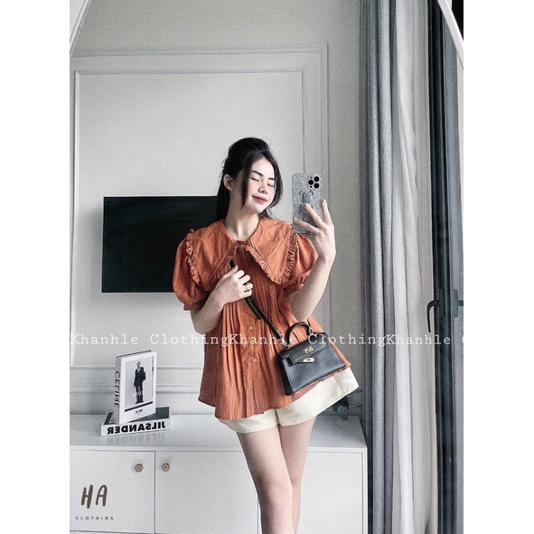 Set Áo Đũi Cam Mix Quần Tacta Siêu Xinh Có Ảnh Thật Kèm Video