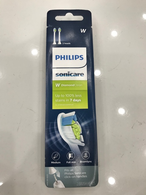 Hộp 2 đầu bàn chải Philips Sonicare W DiamondClean HX6062/65