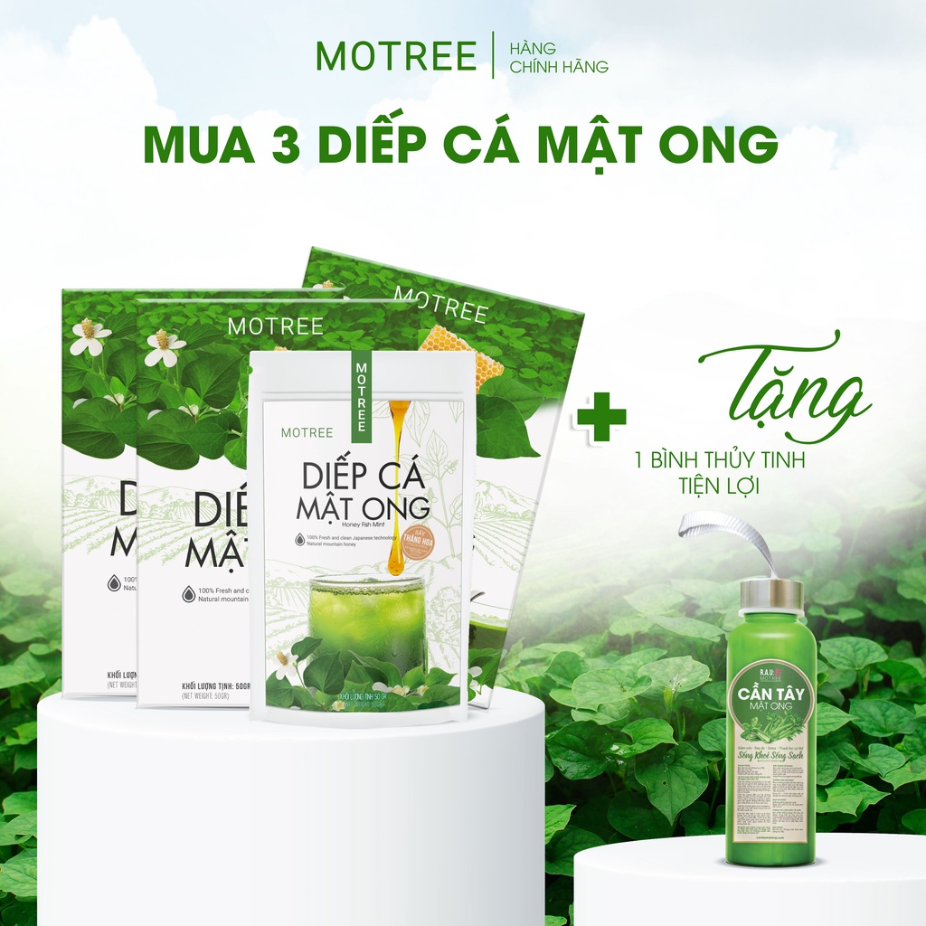 [CHÍNH HÃNG] Bột Diếp Cá Mật Ong Motree, 50gr Detox Thanh Lọc Cơ Thể, Giảm Cân Hiệu Quả, Cải Thiện Mụn , Da Đẹp Mịn Màn