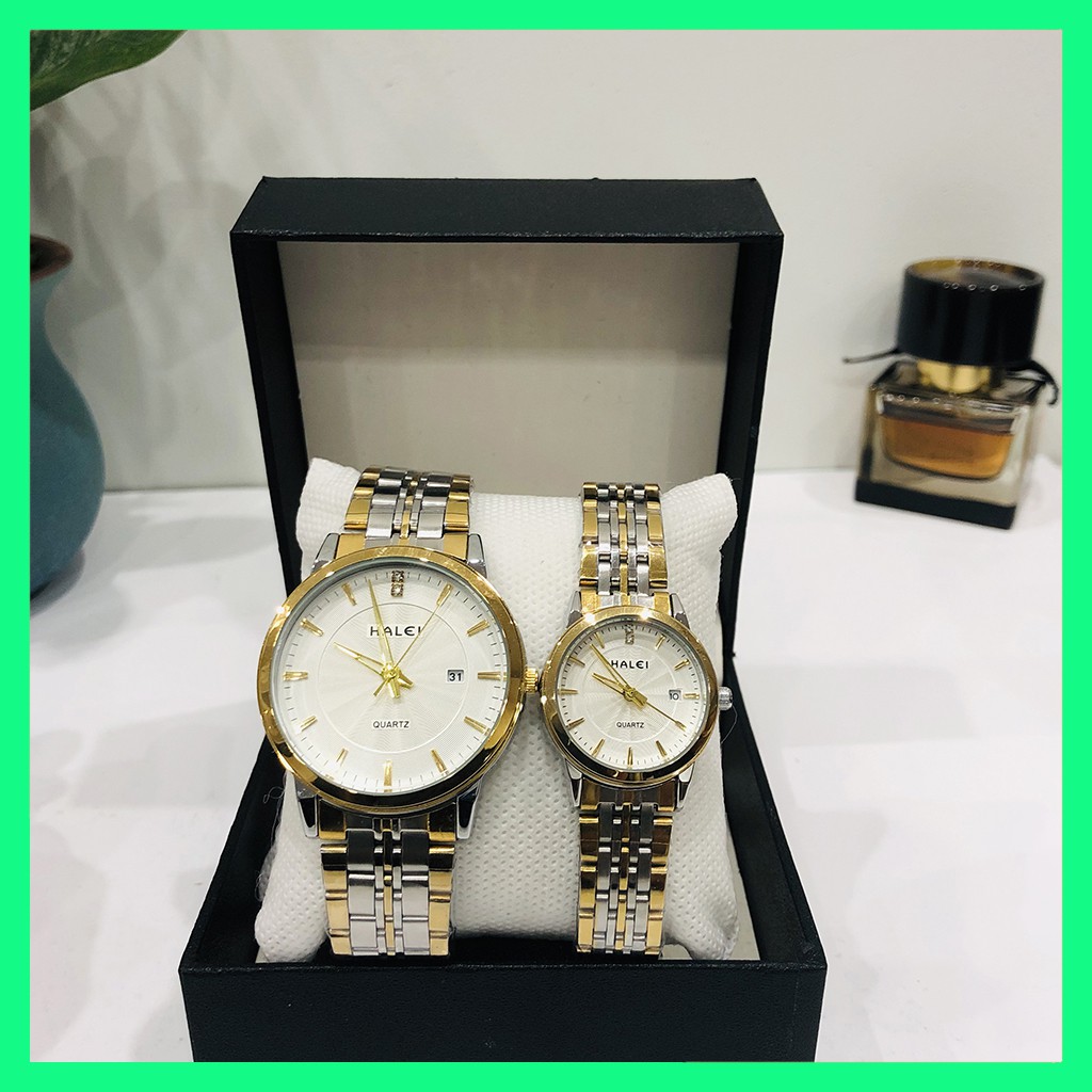 Đồng hồ đôi cặp nam nữ HALEI 552 giá 1 đôi chống nước tặng pin