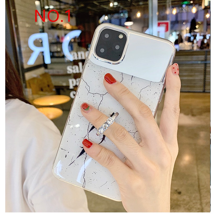 Ốp điện thoại mặt kính đá hoa kèm nhẫn đỡ cho Samsung J2 J3 J4 J5 J6 J7 J8 prime pro 2018