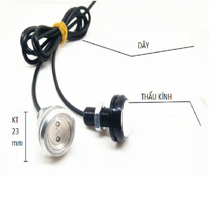 [DEAL HOT]Đèn led nút áo 1 cặp loại bóng 2 led kích thước 23mm