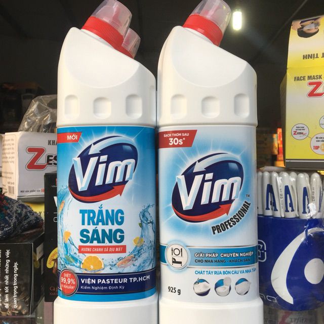 GEL TẨY RỬA BỒN CẦU VÀ NHÀ TẮM VIM TRẮNG SÁNG 925ML